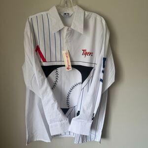 Vintage Detroit Tigers Cliff Engle Sports MLB  Baseball Shirt NWT Size L Unisex